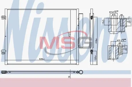 Радiатор кондицiонера NISSENS 941066