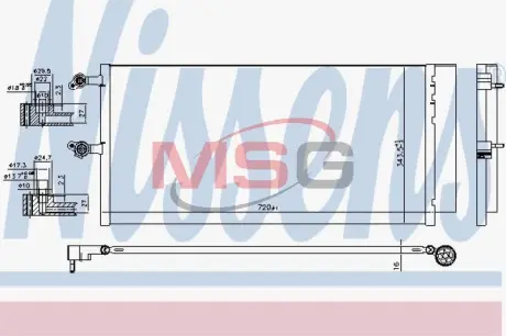 Радiатор кондицiонера NISSENS 941069