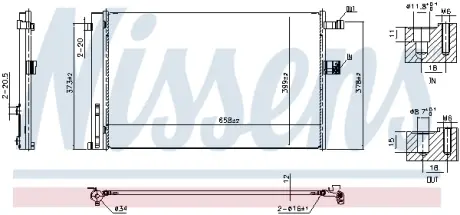 BMW Радіатор кондиціонера (конденсатор) X3 (G01, F97, G08), X6 (G06, F96) NISSENS 941356