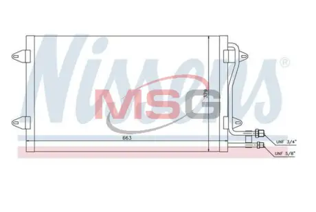 Радiатор кондицiонера NISSENS 94258