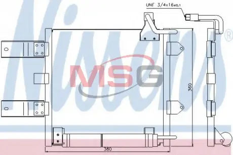 Радiатор кондицiонера NISSENS 94446