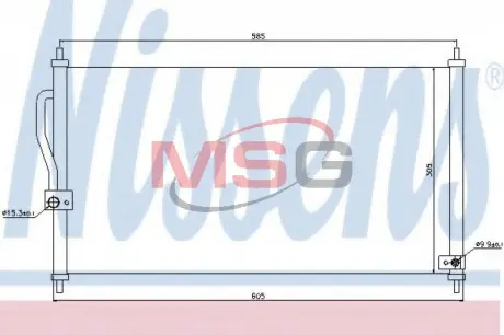 Радiатор кондицiонера NISSENS 94458