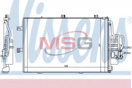 Радiатор кондицiонера NISSENS 94546