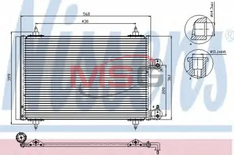 Радiатор кондицiонера NISSENS 94560