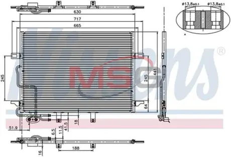 Конденсер кондиціонера NISSENS 94614