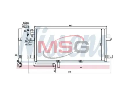Радiатор кондицiонера NISSENS 94834