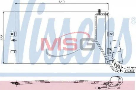 Радiатор кондицiонера NISSENS 94862