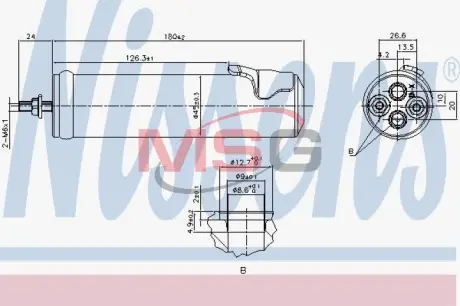 Осушувач кондицiонера NISSENS 95565