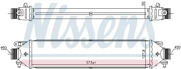 FIAT Інтеркулер Bravo II, Doblo, Punto, Grande Punto, Opel Combo Tour 1.3d/2.0 Nissens 961464 (фото 1)