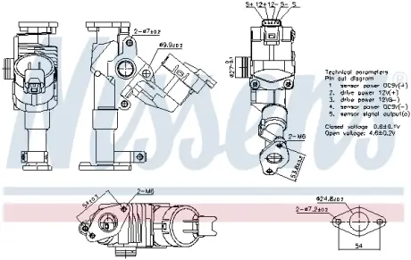 Клапан рециркуляції газів NISSENS 98423