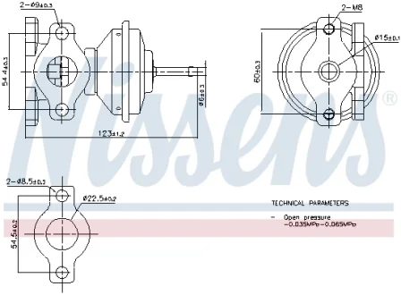 VW Клапан EGR Audi 80, A4/6, Golf III, Passat, Sharan, T4, Ford Galaxy 1.9D/TD NISSENS 98471