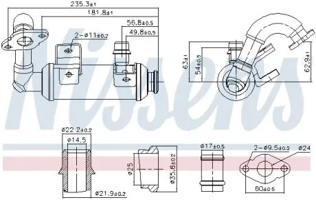 Радіатор відпрацьованих газів NISSENS 989407