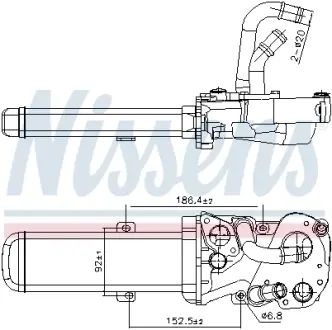 Радіатор віпрацьованних газів VW JETTA (2005) 2.0 TDI NISSENS 989412