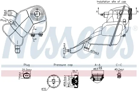 Бачок розширювальний NISSENS 996204