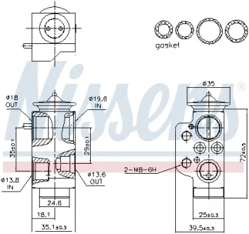 VW Розширювальний клапан T6 15 Nissens 999485
