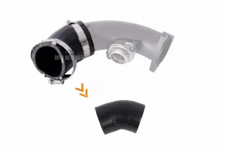 Шланг інтеркулера (Випускна сторона, гума короткий) AUDI A1 SEAT IBIZA IV, IBIZA IV SC, IBIZA IV ST, TOLEDO IV SKODA FABIA III, RAPID VW POLO, POLO V 1.4D 02.14-12.22 NRF 166226