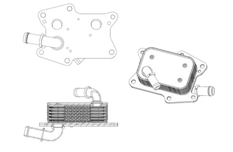 Радіатор масляний MB C-class (W204/W205)/E-class (W212/W213) 08-21 (теплообмінник) NRF 31830