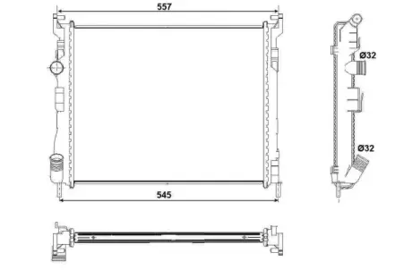Радіатор охолодження Renault Clio 1.5 dCi 01-05 NRF 53032