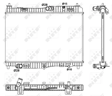 Радіатор охолодження Ford Fiesta VI 1.4/1.4LPG 08-17 NRF 53043