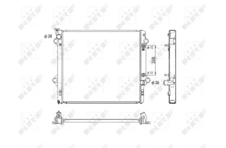 Радіатор охолодження Toyota Land Cruiser Prado 3.0 D-4D 02-10 NRF 53575