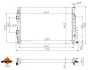 Радіатор охолодження Renault Megane II 1.9-2.0 dCi 02- NRF 53843A (фото 5)