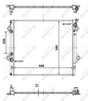 Радіатор охолодження Toyota Land Cruiser Prado 2.7 03- NRF 56104
