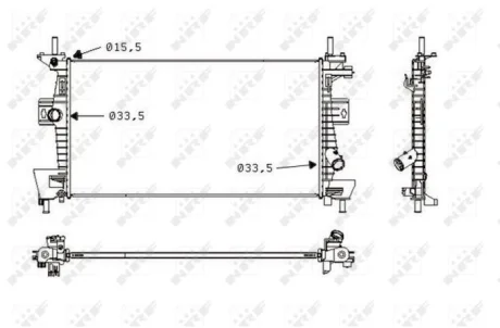 Радіатор охолодження двигуна NRF 58487