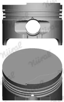 Поршень з кільцями RENAULT 79,50 1,6i K4M 3-4 цил. NURAL 87-104200-10
