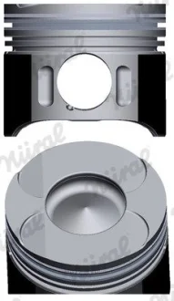 Поршень с кольцами і пальцем (размер отв. 88.50/+0.50) DB W202/W210/W211 2.2CDI (OM 611/ 960-961-980 EURO 3) (дизель) NURAL 87-117907-10