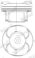 Поршень з кільцями BMW 84,00 N20B20A NURAL 87-434600-00