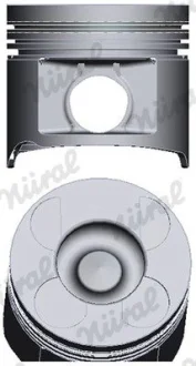 Поршень с кольцами і пальцем (розмір отв. 89.50 / +0.50) NISSAN NAVARA NP300 2.5 dCi 05-, PATHFINDER III 2.5 dCi 05- (дизель) NURAL 87-452607-00