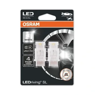 LED лампочка (упаковка-блістер 2шт) P27/7W 12В 2Вт без гомологічного сертифікату LEDriving SL, Білий 6000K Osram 3157DWP02B
