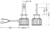 Комплект автоламп LED H1 12V 13W 6000K P14.5S OSRAM 64150DWBRT-2HFB (фото 3)