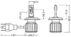 Комплект автоламп LED H4/H19 12V 15/15W 6000K P43T OSRAM 64193DWBRT-2HFB (фото 3)