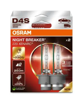 Лампочка D4S XENARC NIGHT BREAKER 220 (набір, 2 шт, 42В, білий прохолодний, 35Вт, тип гнізда: P32D-5) OSRAM 66440XN2-2HB