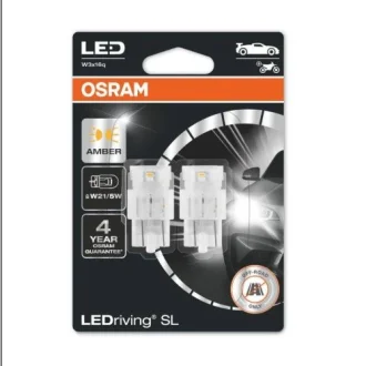 LED лампочка (упаковка-блістер 2шт) P21/5W 12В 1,3Вт W3X16Q без гомологічного сертифікату LEDriving SL, жовтий Osram 7515DYP02B