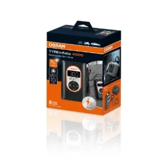 (EN) Wheel compressor 12В, 8,3Бар - акумуляторний насос для шин з цифровим світловим дисплеєм Osram OTIR4000