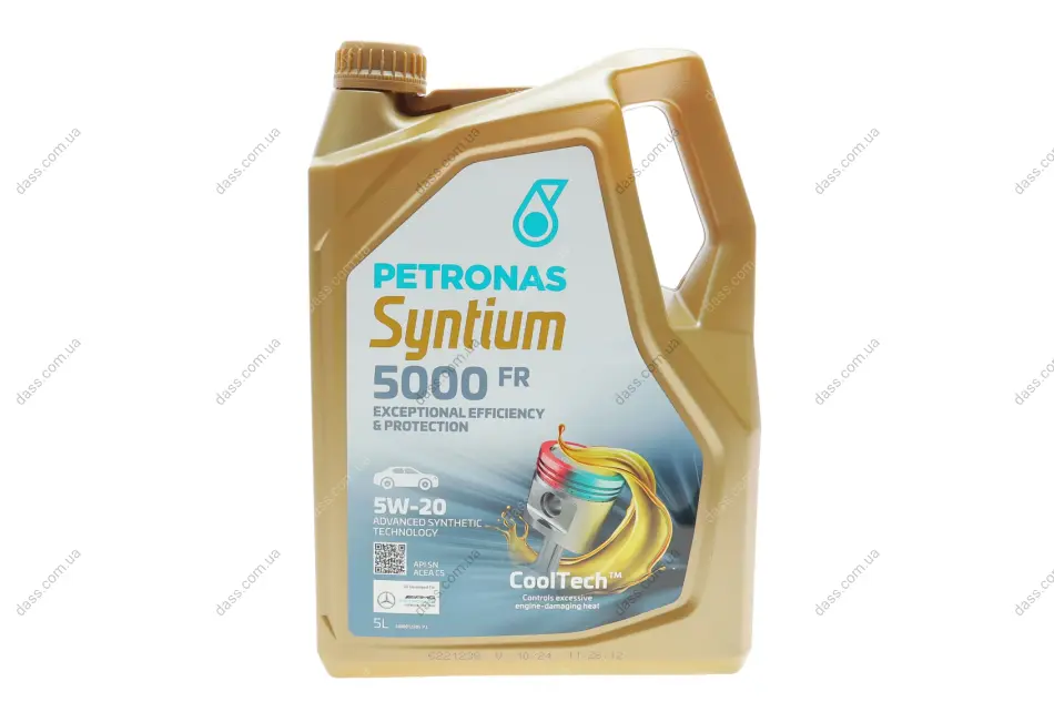 Олива 5W20 SYNTIUM 5000 FR (5L) (ILSAC GF5) (WSS-M2C 948-B/STJLR.03.5004) Petronas 70265M12EU (фото 1)