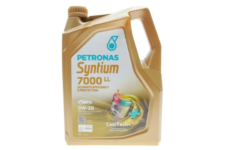Олива 0W20 SYNTIUM 7000 LL (5L) (BMW LL-17 FE+) (API SP) (ILSAC GF-6A/ACEA C6) Petronas 70719M12EU