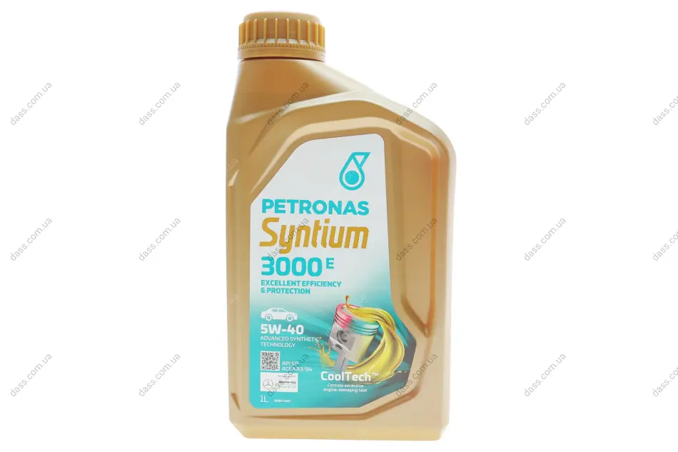 Олива 5W40 SYNTIUM 3000 E (1L) (MB 229.5/VW 502.00/505.00/LL-01/RN0700/RN0710) (API SP)(ACEA A3/B4) Petronas 70731E18EU (фото 1)