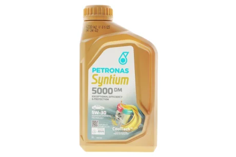 Олива 5W30 SYNTIUM 5000 DM (1L) (MB 229.51/MB 229.52/VW 505.00/505.01/LL-04/RN0700/RN0710) Petronas 70957E18EU