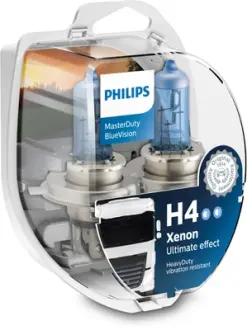 Лампочка Master Duty Blue Vision галоген H4 (24 В, 75/70 Вт, тип гнізда: P43T-38) PHILIPS 13342MDBVS2