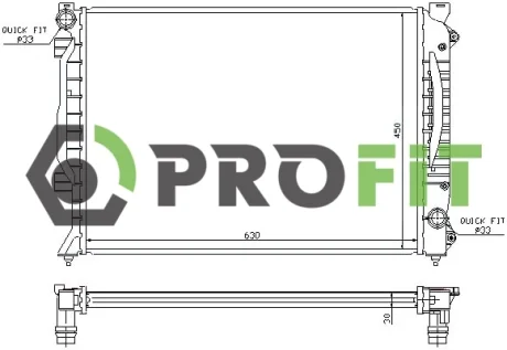 Радіатор охолоджування Profit 1740-0026