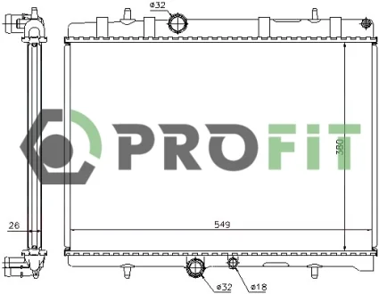 Радіатор охолоджування Profit 1740-0093