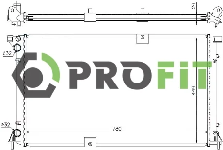 Радіатор охолоджування Profit 1740-0184
