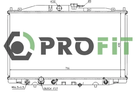 Радіатор охолоджування Profit 1740-0200