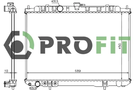 Радіатор охолоджування Profit 1740-0252