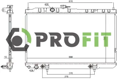 Радіатор охолоджування PROFIT 1740-0262