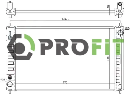 Радіатор охолоджування Profit 1740-0266