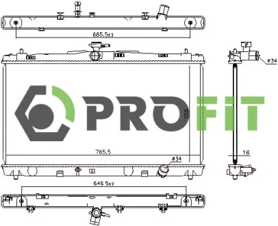 Радіатор охолоджування PROFIT 1740-0412